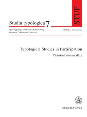 cover image of Typological Studies in Participation